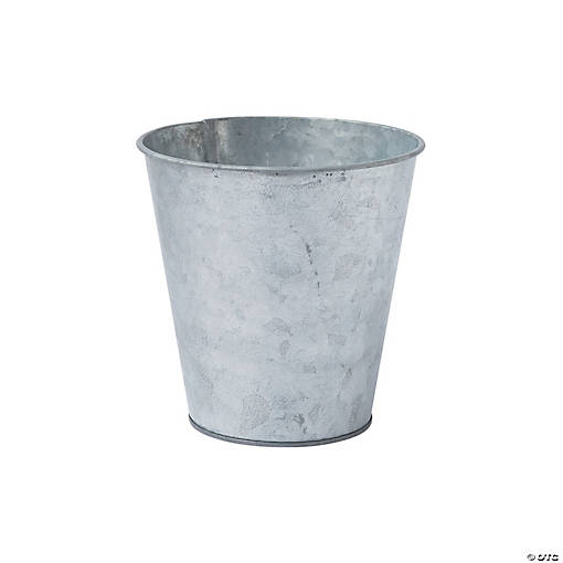 Medium Galvanized Pots - 6 Pc.