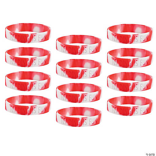 Mega Bulk 144 Pc. Reading Is Fun Rubber Bracelets