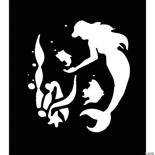 Mermaid &amp; Fish Stencil