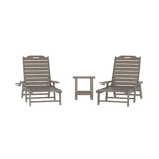Merrick Lane Brn 3pc Set with Chairs/Table