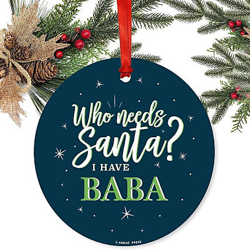 Metal Ornament Needs Santa? I Have Baba