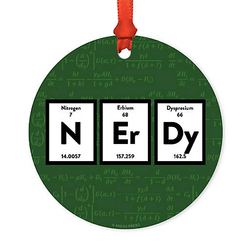 Metal Ornament Nerdy, Science
