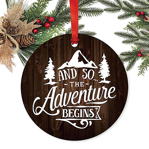 Metal Rustic Ornament Adventure Begins