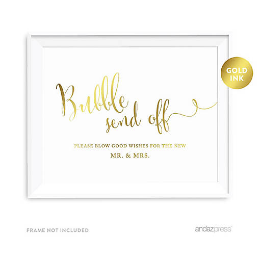 Metallic Gold Bubble Send Off 8.5x11