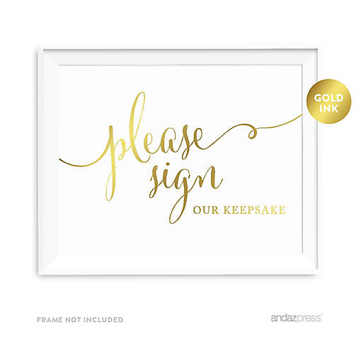 Metallic Gold Keepsake Sign 8.5x11