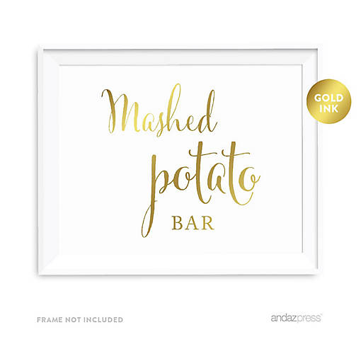 Metallic Gold Mashed Potato Bar 8.5x11