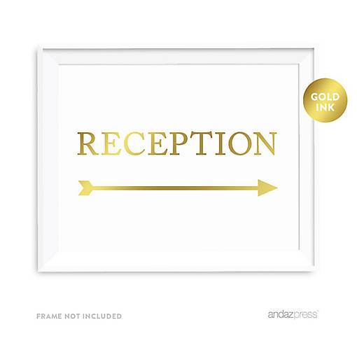 Metallic Gold Reception Arrow 8.5x11