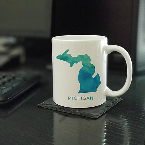 Michigan Aqua Blue Water Ceramic Mug