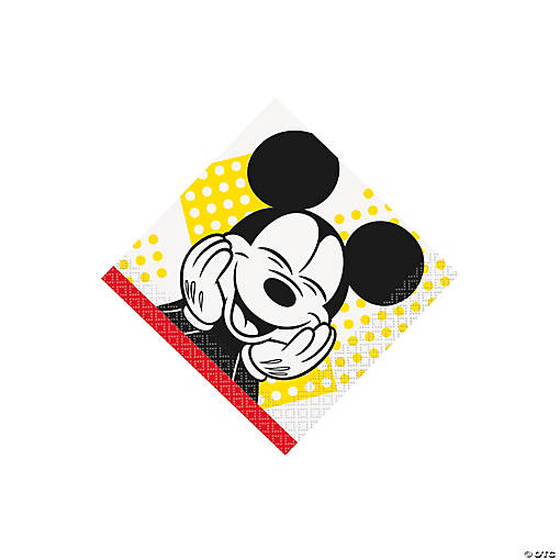 Mickey Mouse Beverage Napkins - 16 Pc.