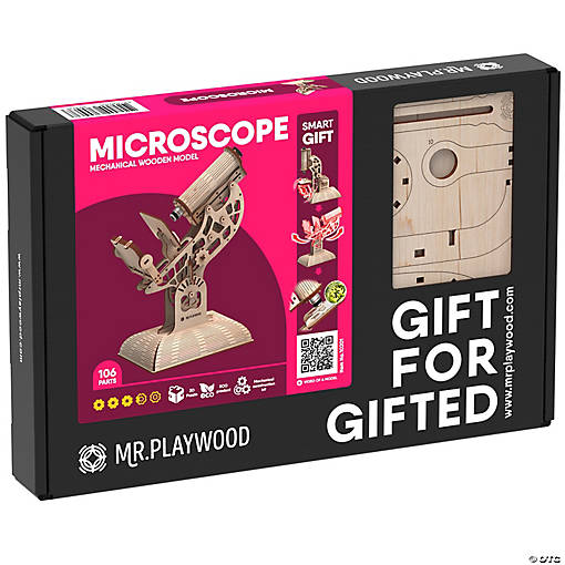 Microscope Mechanical Wooden Model