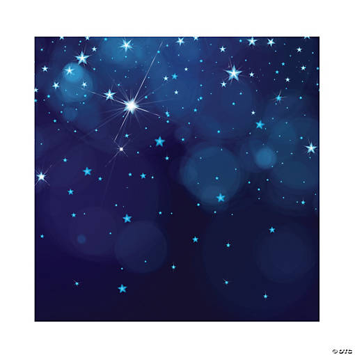 Midnight Blue Starry Night Backdrop