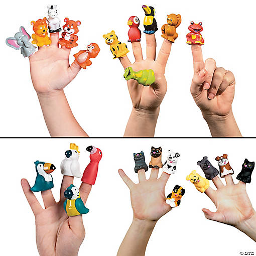 Mini Animal Finger Puppet Sets for 24