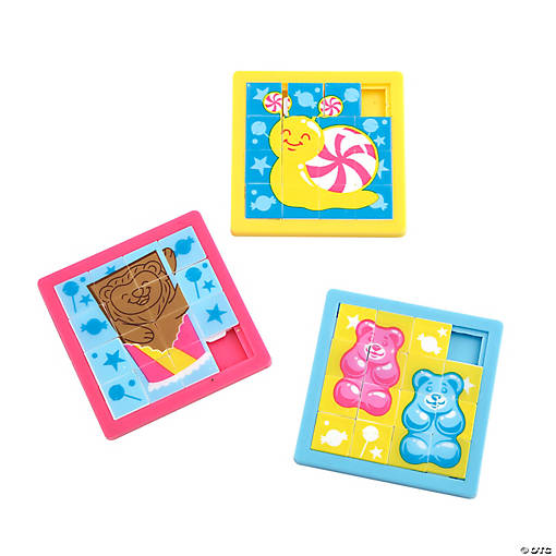 Mini Candy Critters Slide Puzzles - 12 Pc.