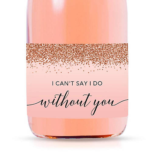 Mini Champagne Cant Say I Do Rose