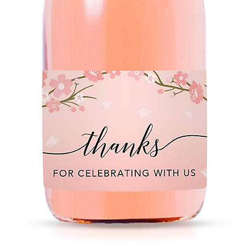 Mini Champagne Thanks Cherry Blossom