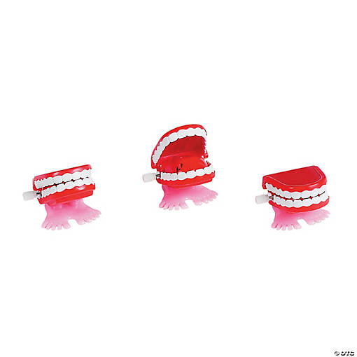 Mini Chomping Teeth Wind-Ups - 12 Pc.