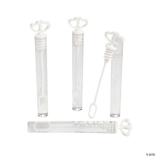 Mini Heart Bubble Tubes - 24 Pc.