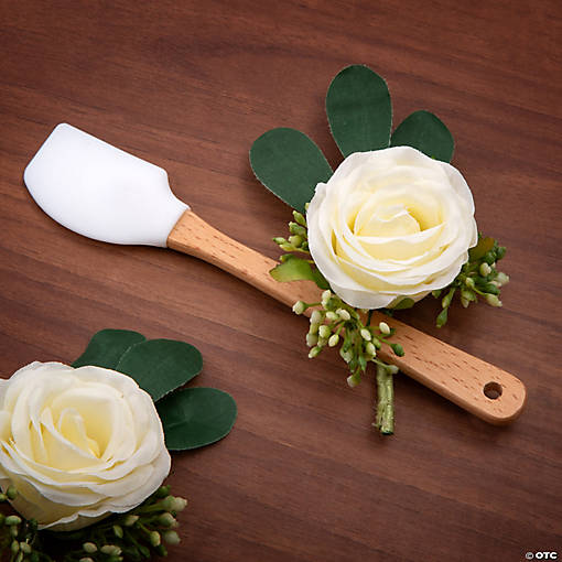 Mini White Spatula - 6 Pc.