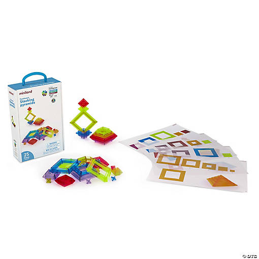 Miniland Educational Translucent Stacking Pyramids