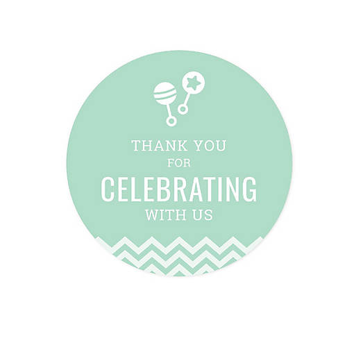 Mint Green Chevron Thank You 40-Pack