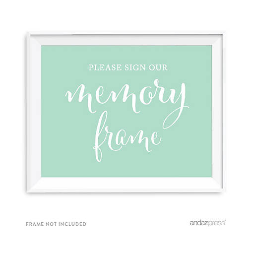 Mint Green Sign Our Memory Frame 8.5x11