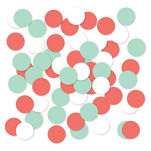 Mint White Coral Confetti 180-Pack