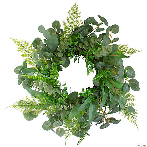 Mixed Foliage Artificial Spring Wreath 24"