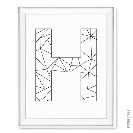Modern Black White Geometric H 8.5x11