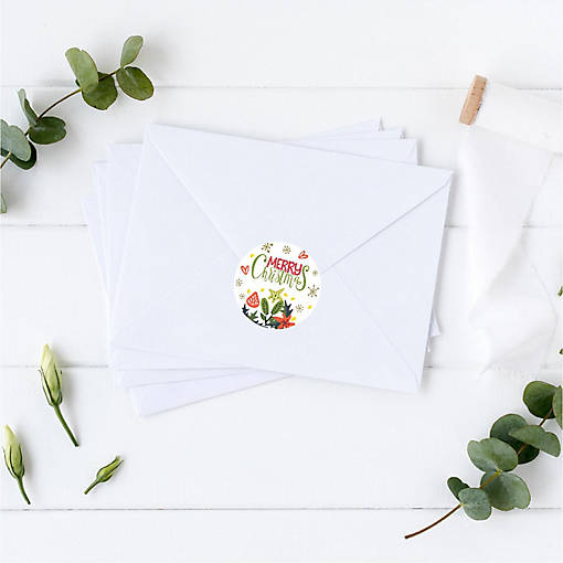 Modern Christmas Bright Holiday Labels