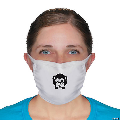 Monkey Fabric Face Masks - 2 Pc.
