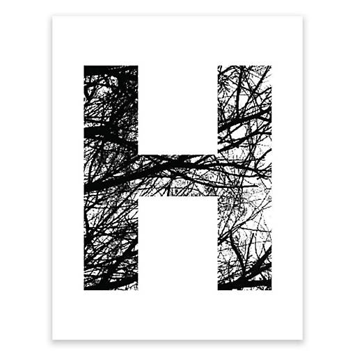 Monogram Tree Branch H 8.5x11in