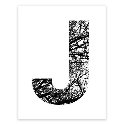 Monogram Tree Branch J 8.5x11in