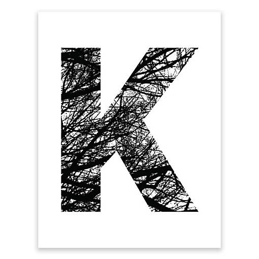 Monogram Tree Branch K 8.5x11in