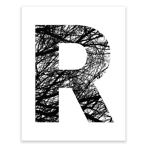 Monogram Tree Branch R 8.5x11in
