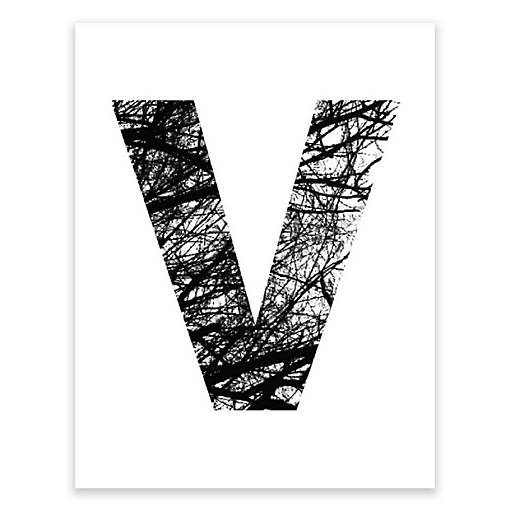 Monogram Tree Branch V 8.5x11in