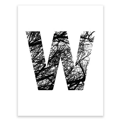 Monogram Tree Branch W 8.5x11in