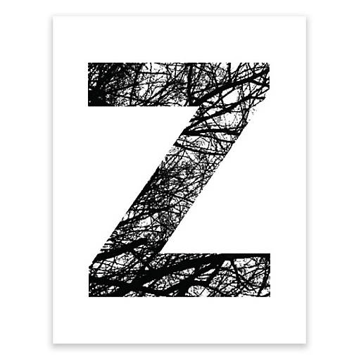Monogram Tree Branch Z 8.5x11in