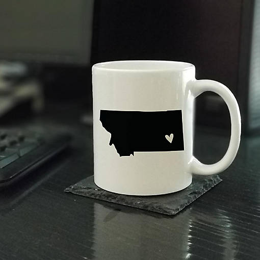 Montana State Heart Ceramic Mug