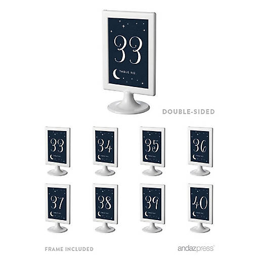 Moon &amp; Back Framed Numbers 33 40