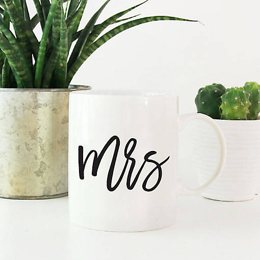 Mrs Black Calligraphy Ceramic Mug