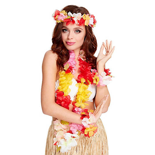 Multi-coloured Leis Costume Accessory