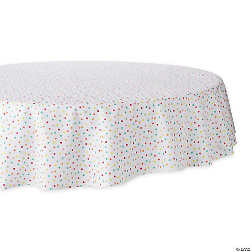Multi Polka Dots Print Tablecloth 70 Round