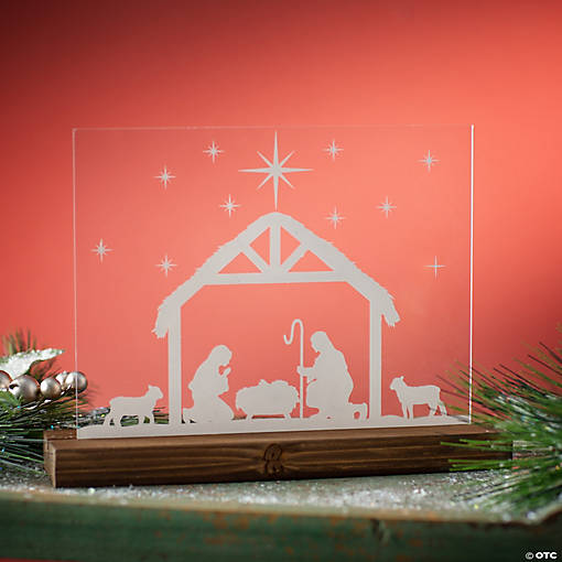 Nativity Acrylic Tabletop Sign