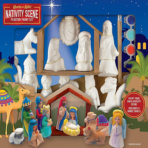 Nativity Scene - Plaster Figurine Paint Set