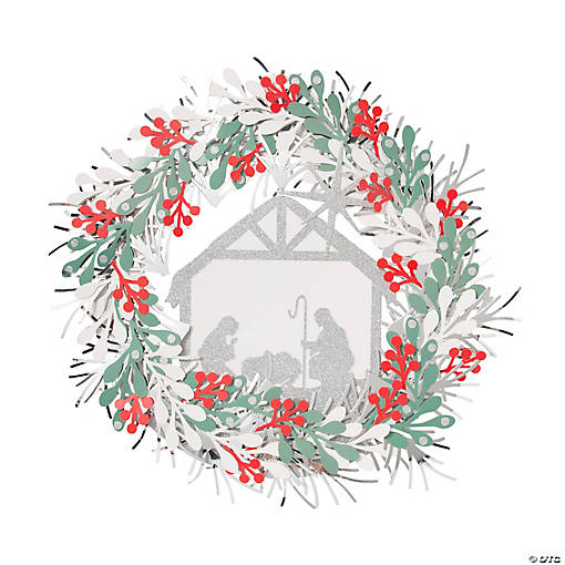 Nativity Wreath Craft Kit - Makes 1