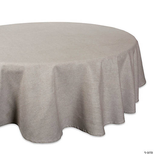 Natural Solid Chambray Tablecloth 70 Round