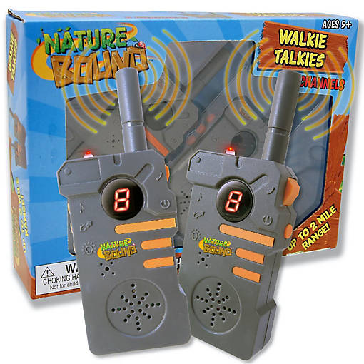 Nature Bound Walkie Talkies &amp;#8211; 2pc Set, 2 Mile Range, Flashlight, 8 Channels 5+