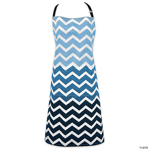 Nautical Blue Chevron Chef Apron