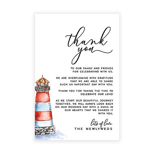 Nautical Lighthouse TY Card 4x6IN 56PC