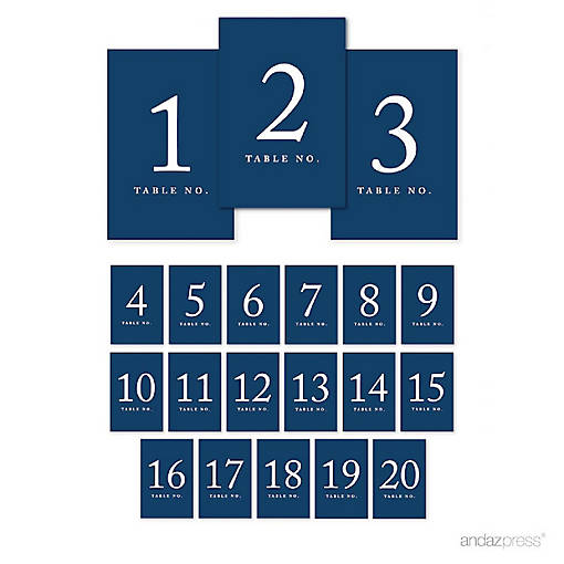 Navy Blue Perforated Numbers 1 20
